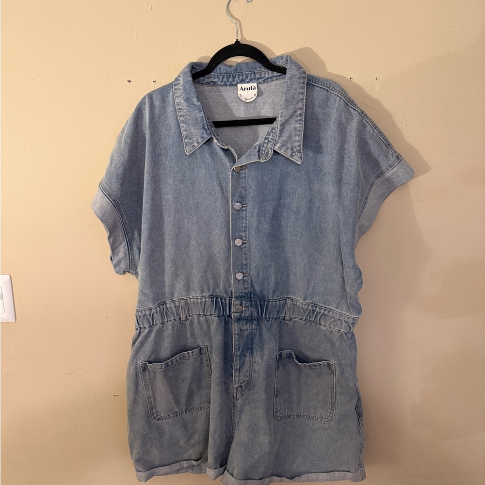 ARULA Denim Blue Jumpsuit